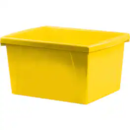 Storex - 4 Gallon Storage Bin, Yellow