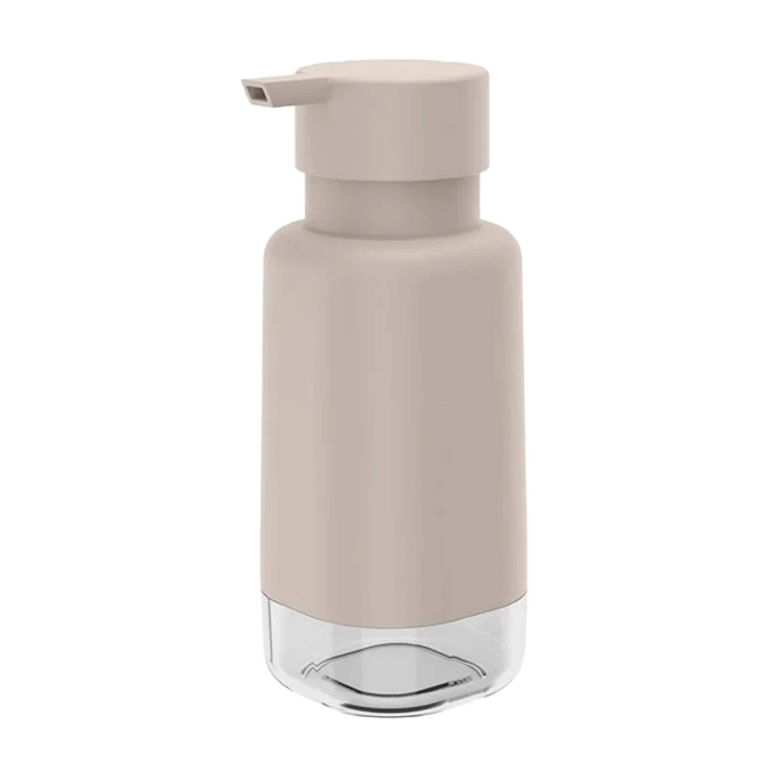 Front. OU - OU 17oz Dish Soap Dispenser, Kitchen & Bathroom Soap Dispenser, Hand Pump Compatible with Gel Soaps - Beige - Beige.