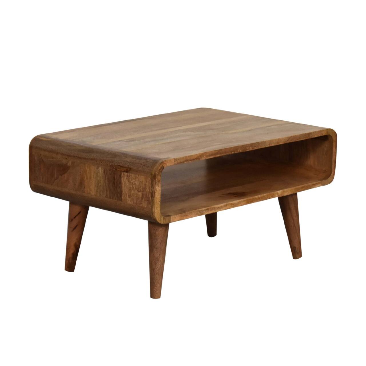 Back. Artisan Furniture - Artisan Furniture Solid Wood Open Oak-ish Media Unit, 1 Open Slot, Brown - Beige.