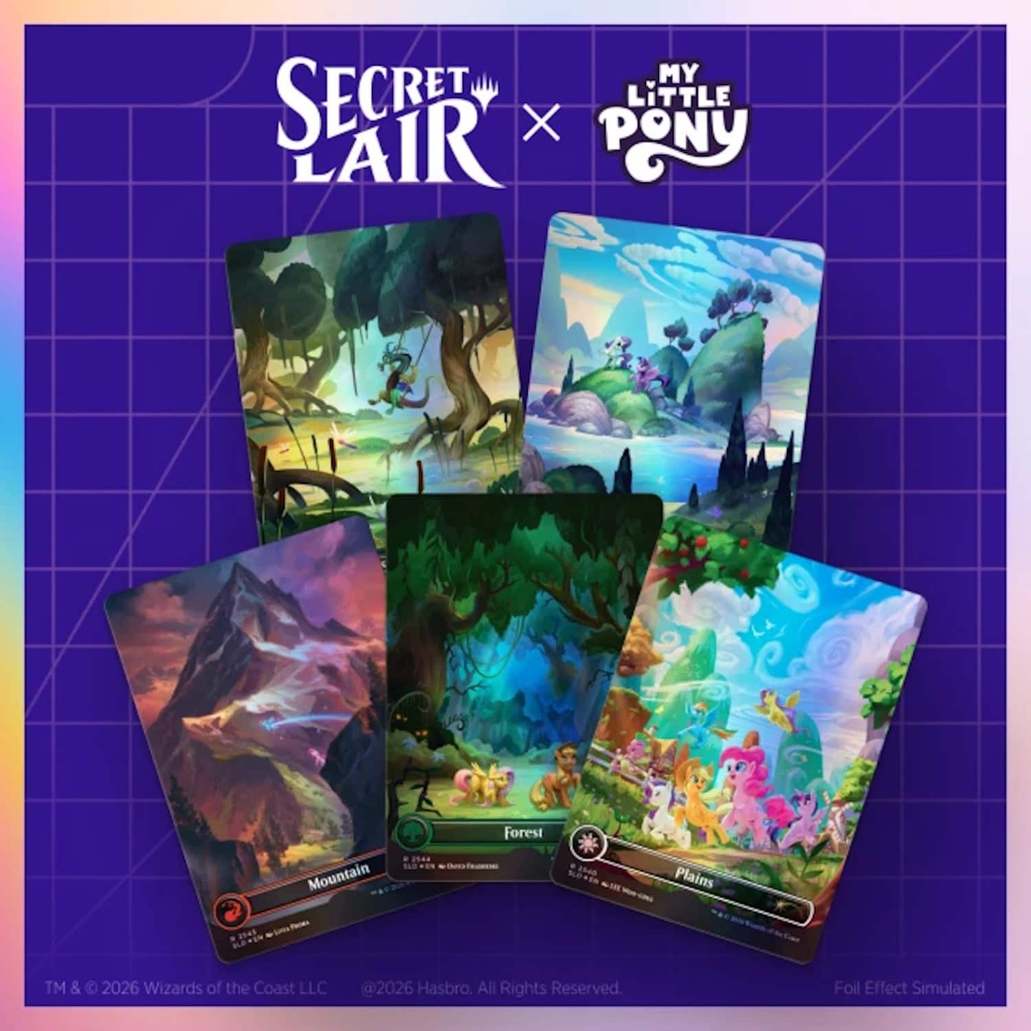 Wizards of The Coast - Magic: the Gathering TCG: Secret Lair x My Little Pony - The Lands of Equestria (Traditional Foil Edition) price history on PriceWatchPro