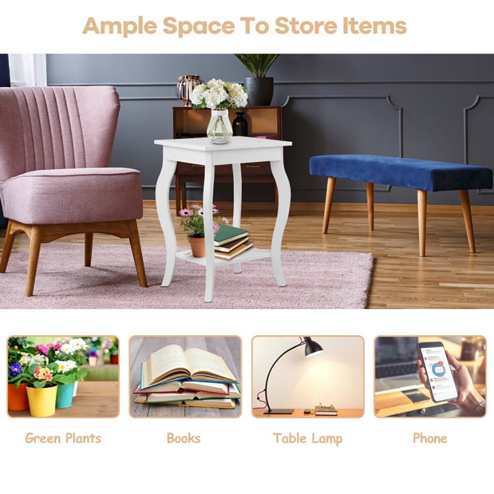 Ample Space To Store Items

- Green Plants
- Books
- Table Lamp
- Phone