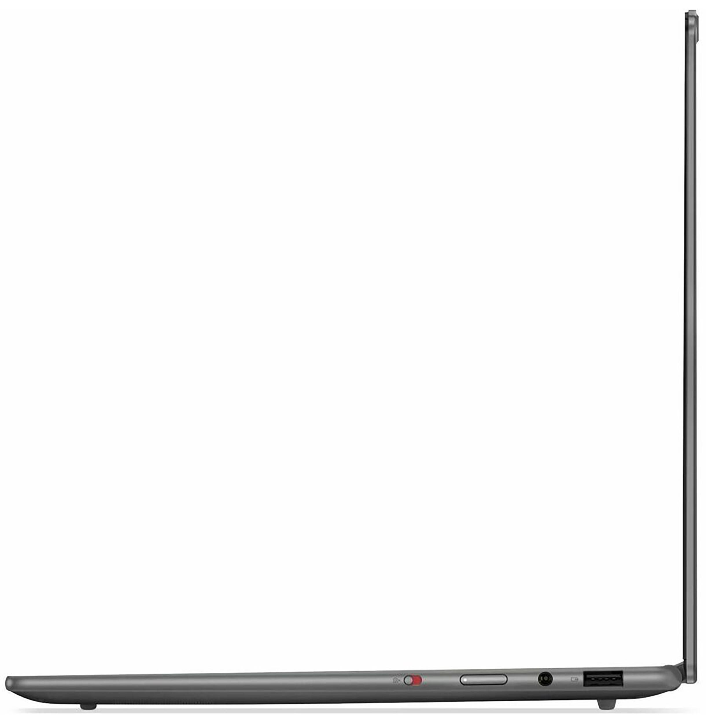 Left. Lenovo - Slim 7 14" Touchscreen Copilot+ PC Laptop - Intel Ultra 7 with 16GB Memory - 1TB SSD - Luna Grey.