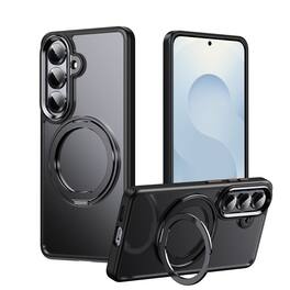 Dteck - Heavy Duty Case For Samsung Galaxy S26 Magnetic 360° Ring Kickstand Hybrid Rugged Shockproof Cover - Black