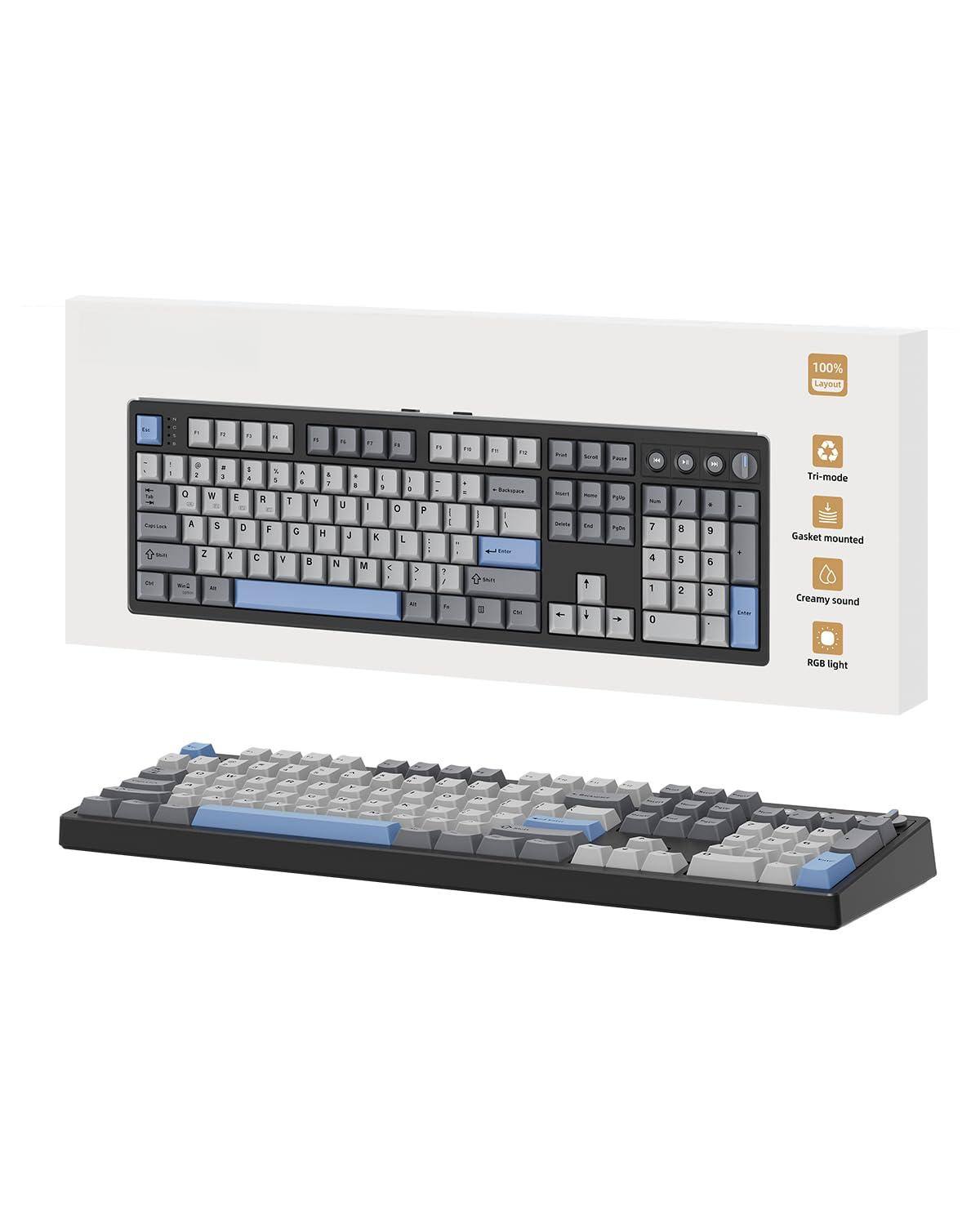 100% Layout

- Tri-mode
- Gasket mounted
- Creamy sound
- RGB light