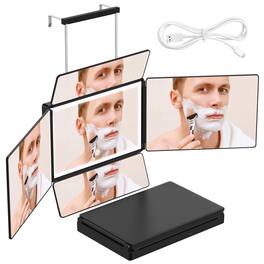 Skar Audio - 3 Way For Hair Three Shaver And Makeup Height Adjustable With Two Hold Nails 360 Viewing Angle Clear Anti f - Black 5 Way Mirror With Led