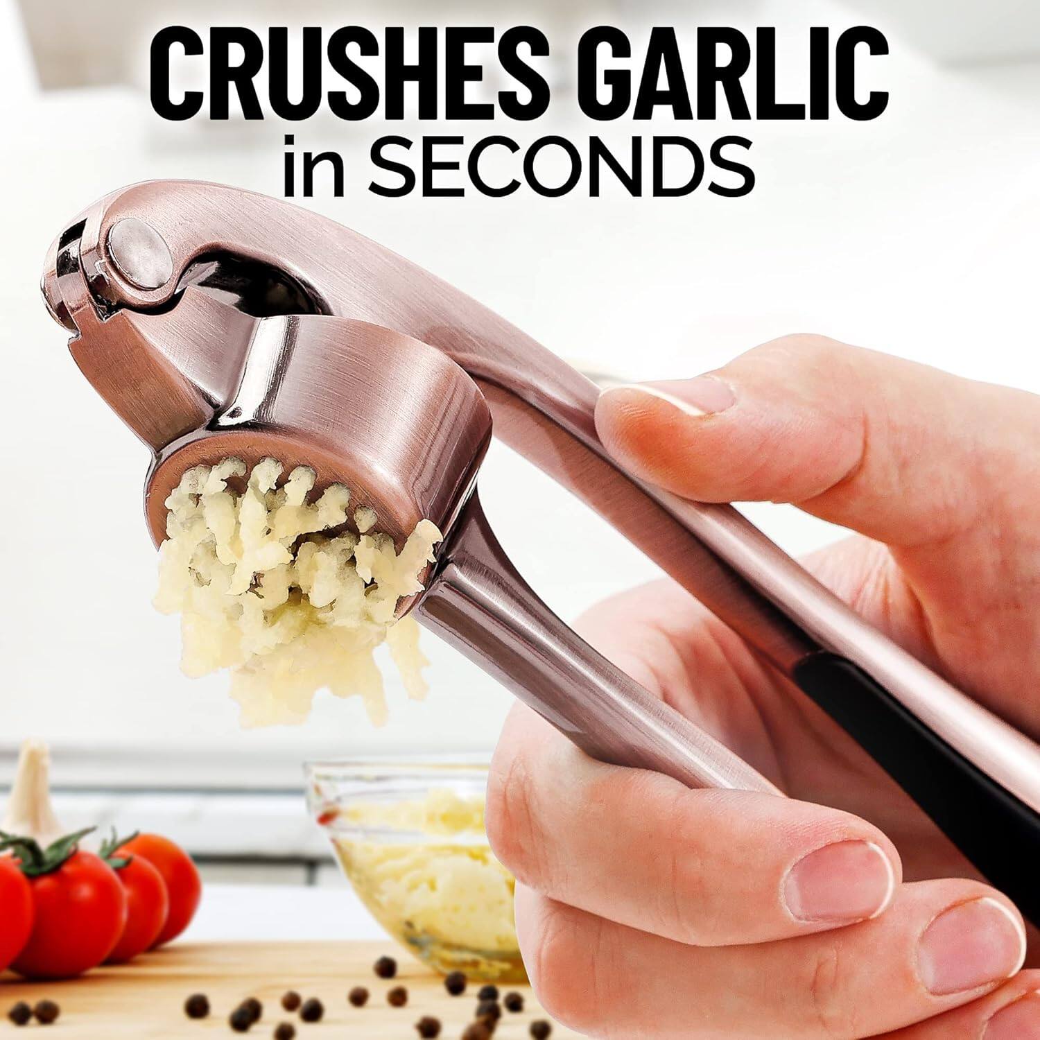 CRUSHES GARLIC in SECONDS