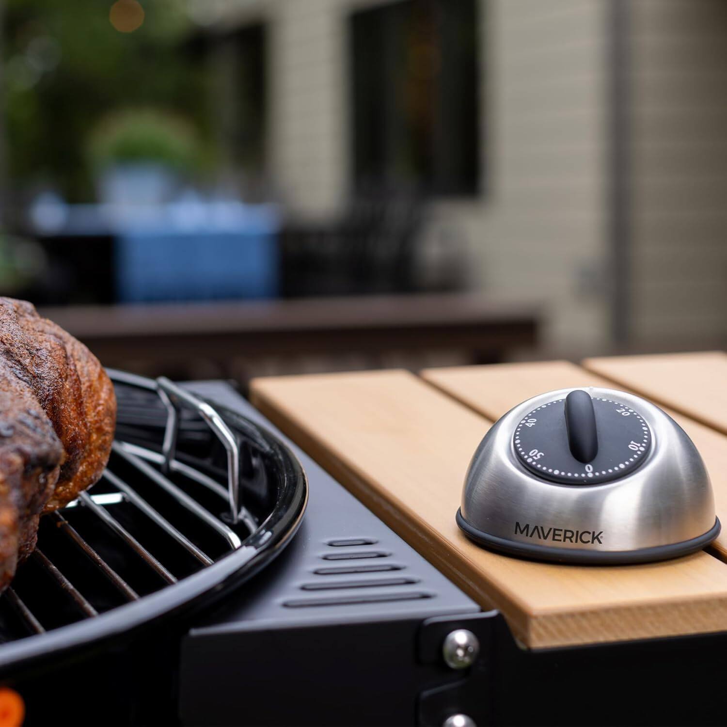 Angle. Maverick - Classic Metal Timer - Silver.