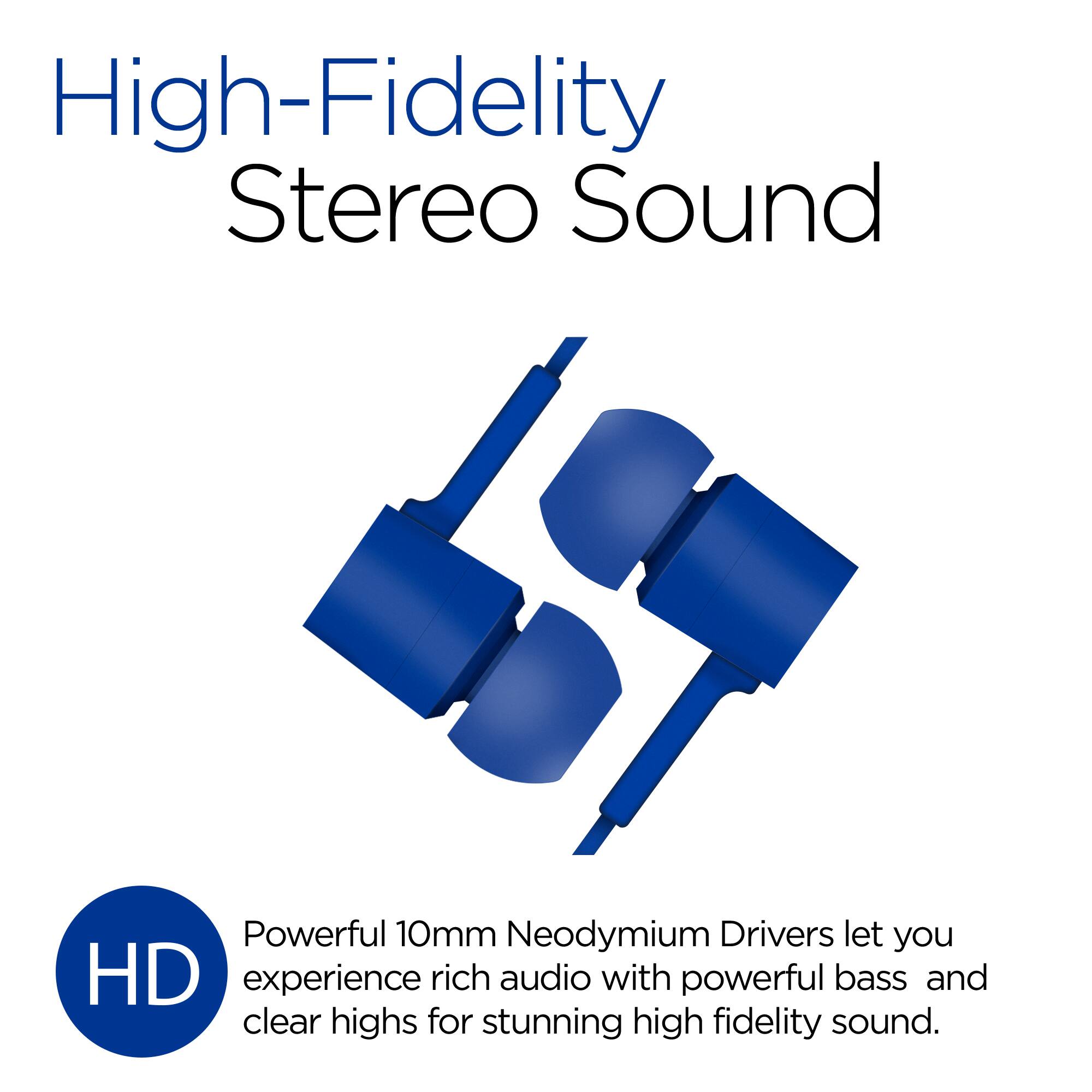 High-Fidelity Stereo Sound

Powerful 10mm Neodymium Drivers let you experience rich audio with powerful bass and clear highs for stunning high fidelity sound.
