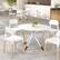 Alt View 4. Costway - Dining Side Chairs Set of 4 with Ergonomic Backrest Wide Seat & Sturdy Wooden Legs - White.