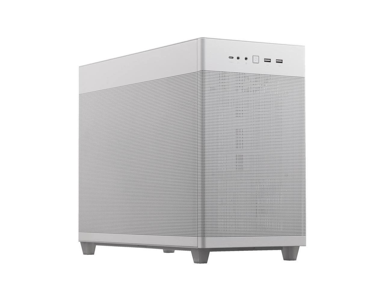 Alt View 10. ASUS - ASUS AP201 Type-C Airflow-focused Micro-ATX,Mini-ITX Computer Case, Support 360/280 Liquid Cooling White - White.