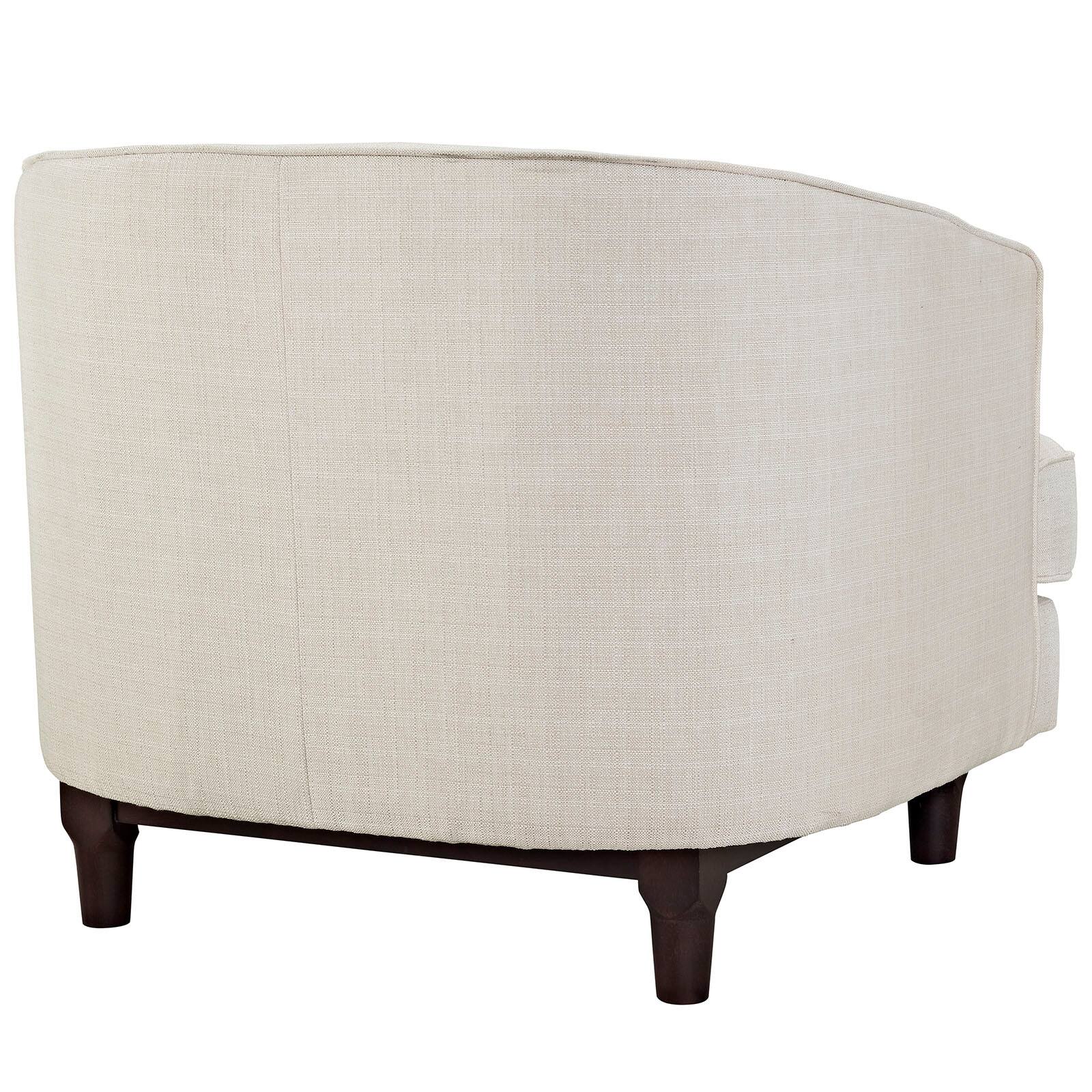 Back. Modway - Coast Upholstered Fabric Armchair by Modway - Beige.