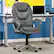 Left. Serta - Amplify Work or Play Ergonomic High-Back Faux Leather Swivel Executive Chair with Mesh Accents - Duo Gray.