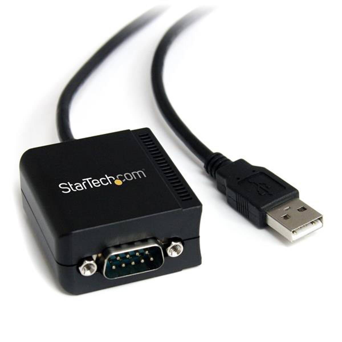 Front. StarTech.com - StarTech 6' 1 Port FTDI USB to Serial RS232 Adapter Cable with COM Retention.