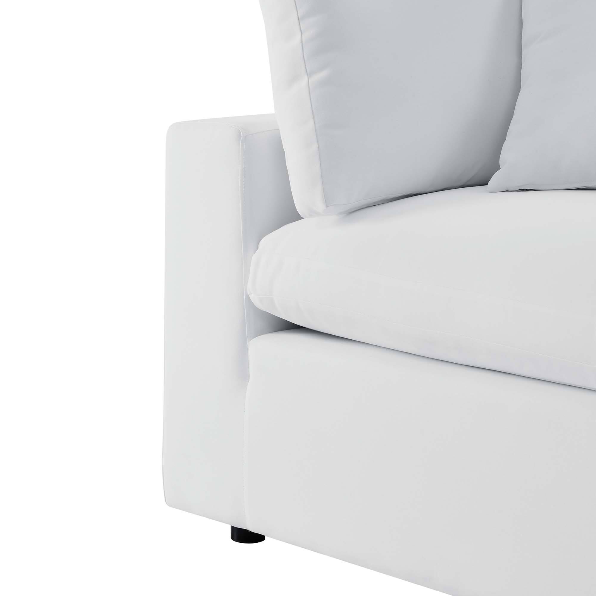 Alt View 4. Modway - Commix Sunbrella® Outdoor Patio Armless Chair by Modway - White.