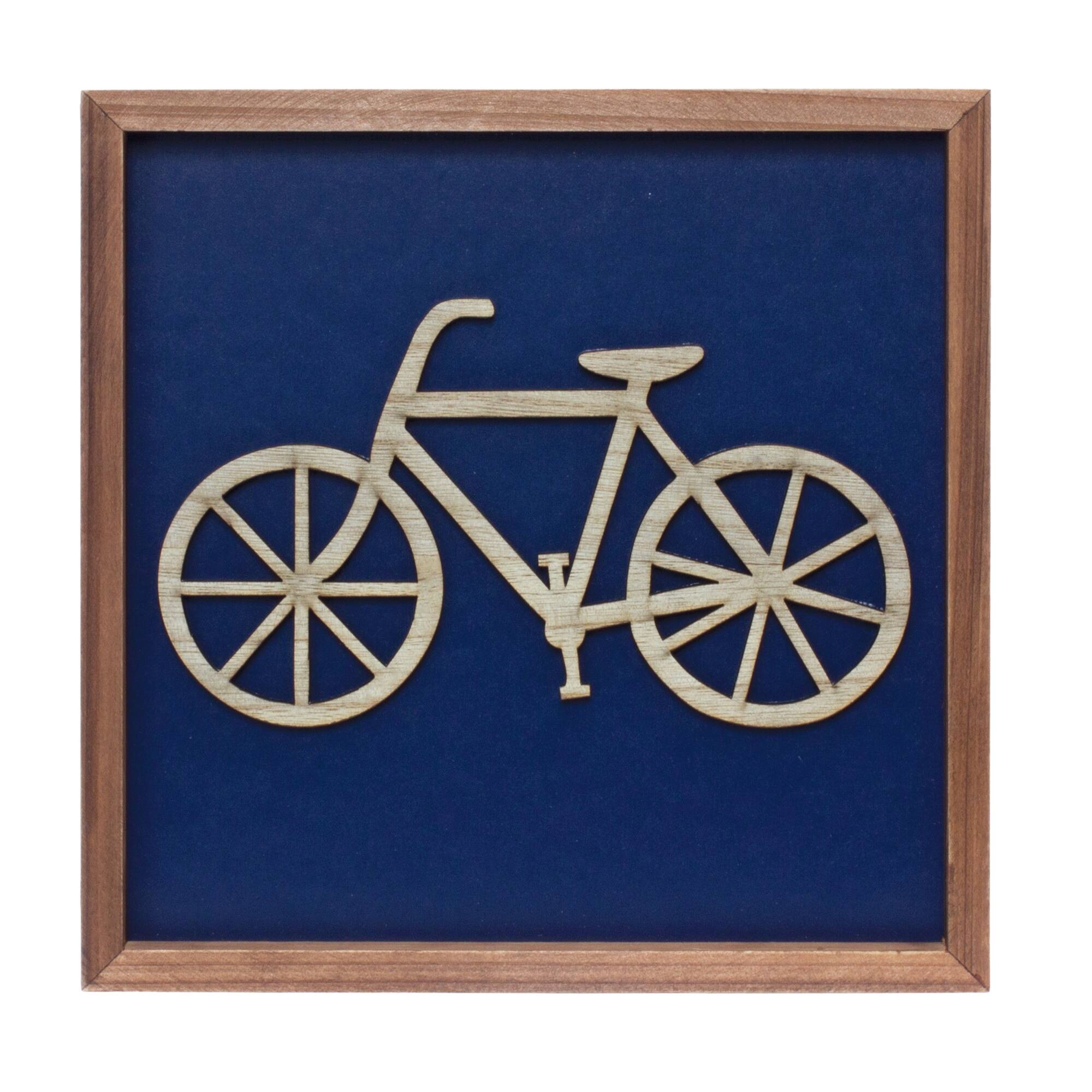 Back. BreeBe - Wood Adventure Wall Frames (Set of 3) - Blue, Brown.