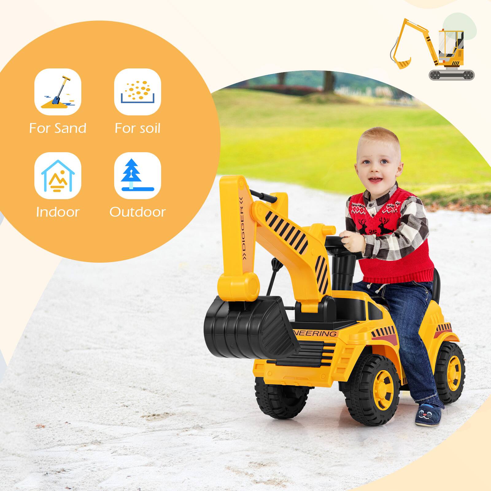 For Sand  
For soil  
Indoor  
Outdoor  

DIGGER  
NEERING