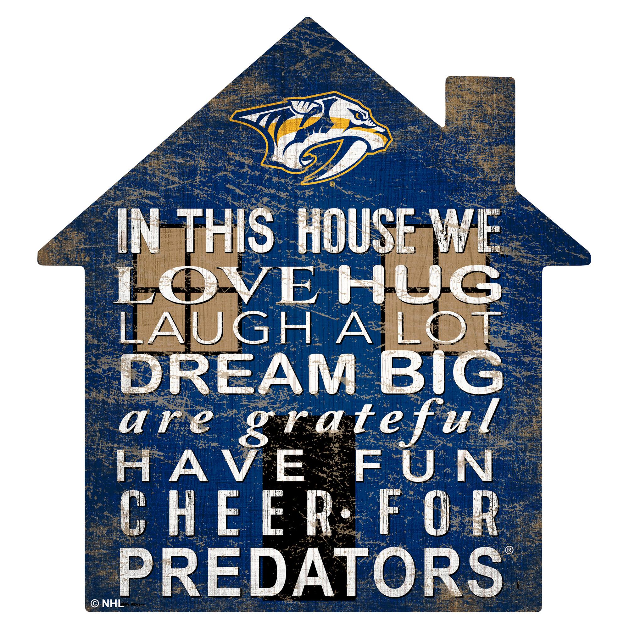 Nashville Predators 12'' Team House Sign