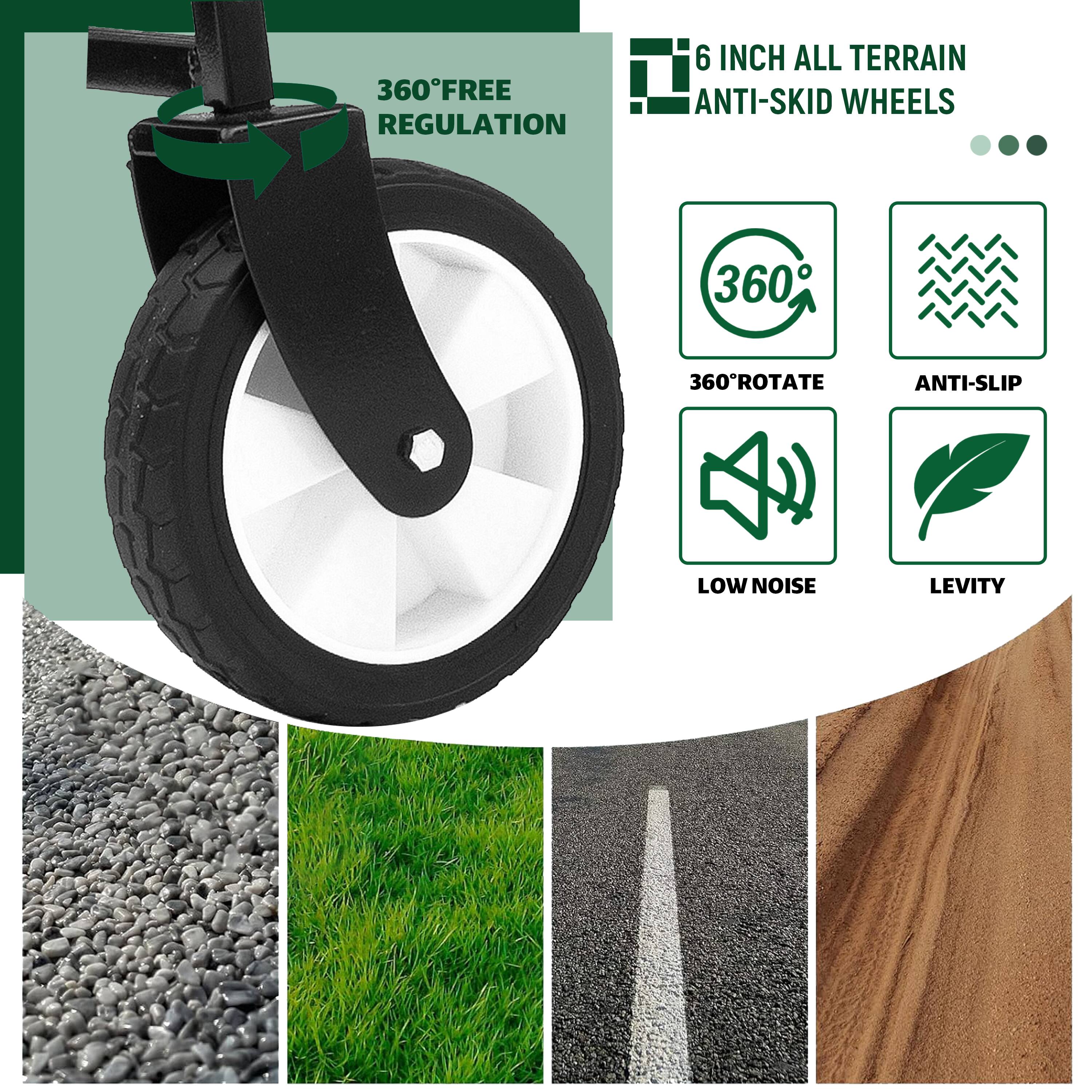 360° FREE REGULATION

6 INCH ALL TERRAIN ANTI-SKID WHEELS

360° ROTATE
ANTI-SLIP
LOW NOISE
LEVITY
