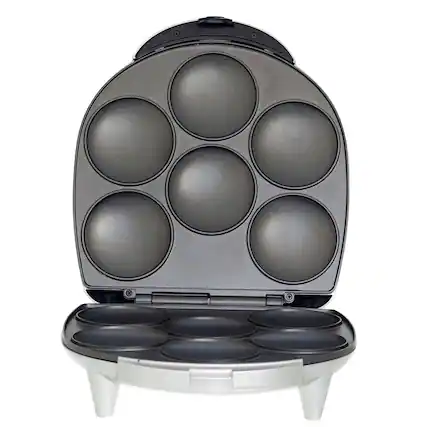 Front. Brentwood - Brentwood AR-136 6 Piece Non-Stick Arepa Maker - Silver.