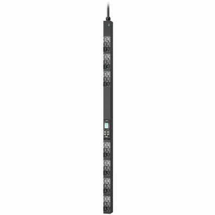 Front. APC - APC NetShelter Rack PDU Advanced Gen 2, Switched, 11.5kW, 3Phase, 11kW 400V 16A or 11.5kW 415V 20A, 520P6, 42 Outlet - Black.