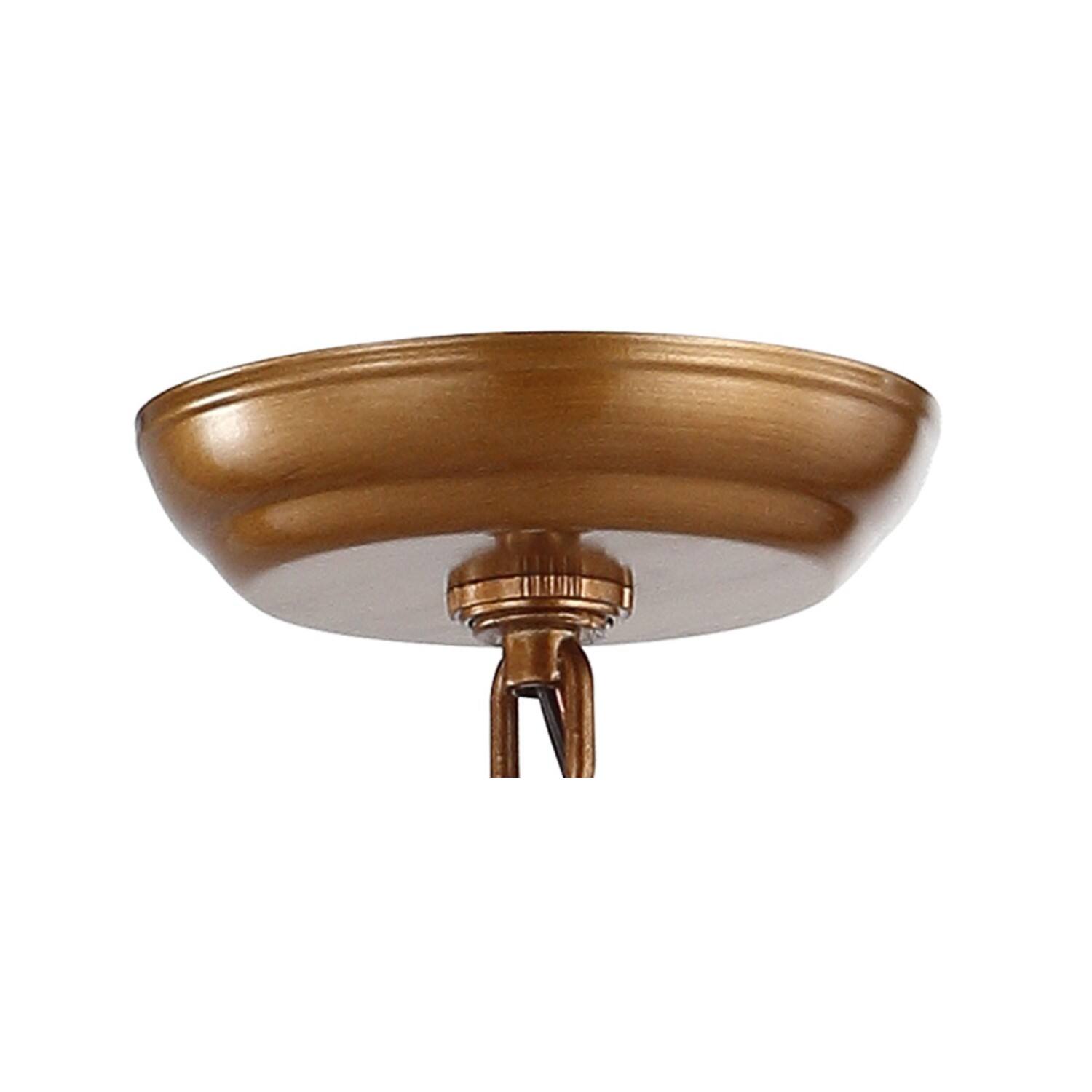 Alt View 5. Jonathan Y - Pagoda 12" 4-Light Classic Traditional Metal Cage Lantern LED Pendant, Antique Gold - Antique Gold.