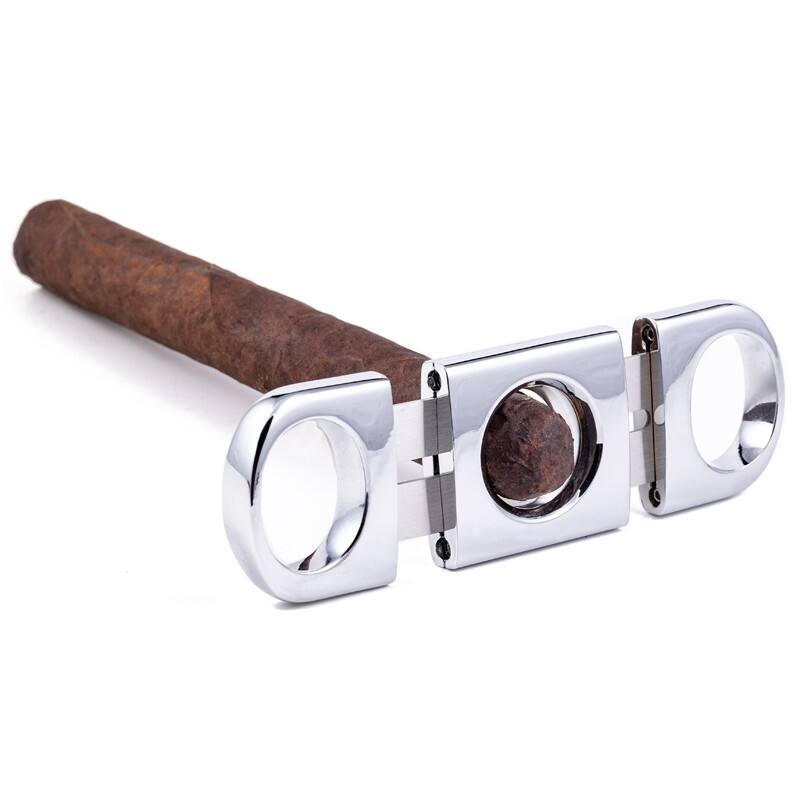 Alt View 2. Prestige - Silver Heavy Body Cigar Cutter - Stainless Steel Finish.