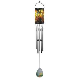 FC Design - 31" Long Butterfly Solar Light Wind Chime Outdoor Patio or Garden Hanging Decoration - Multi-Color
