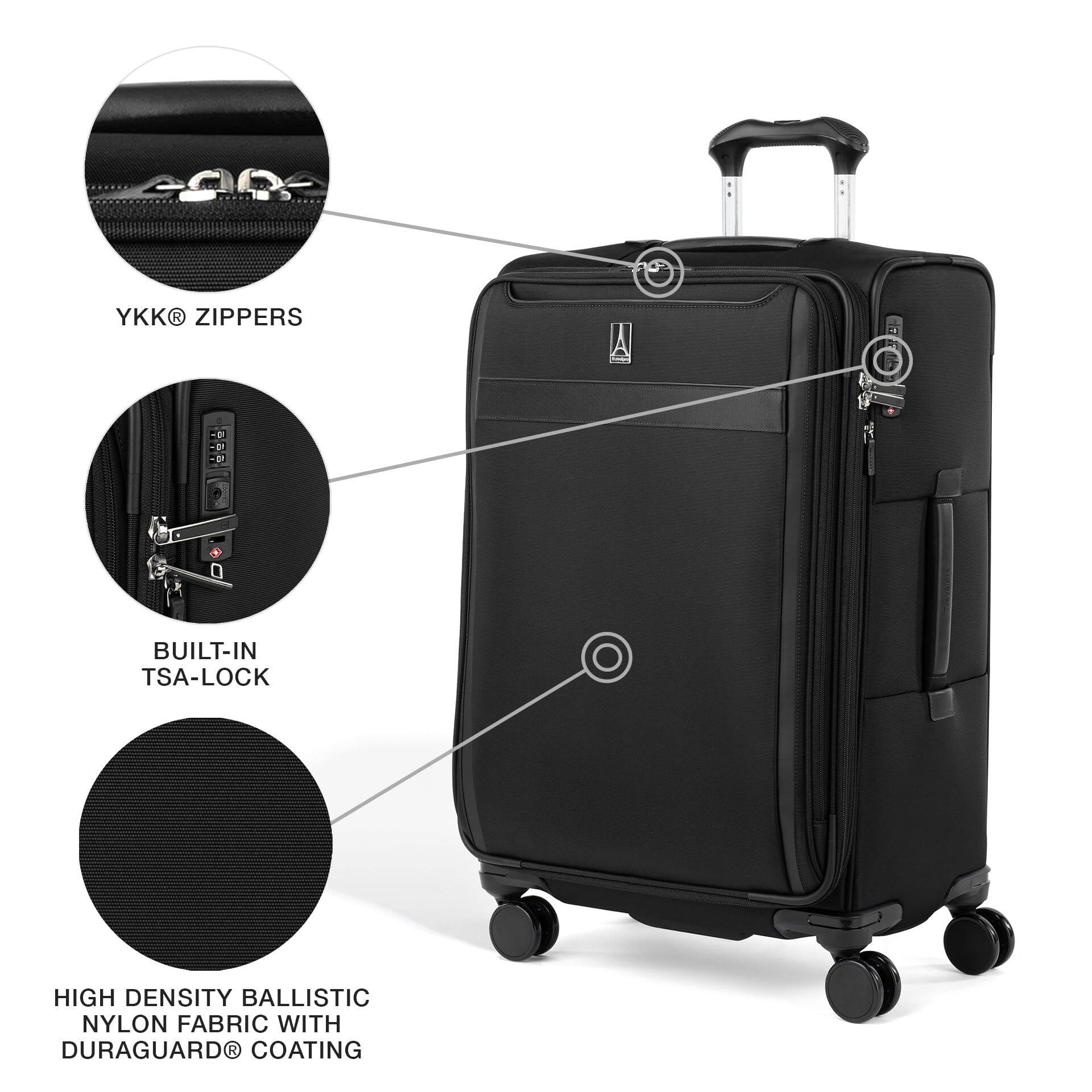 YKK® ZIPPERS - BUILT-IN TSA-LOCK - HIGH DENSITY BALLISTIC NYLON FABRIC WITH DURAGUARD® COATING