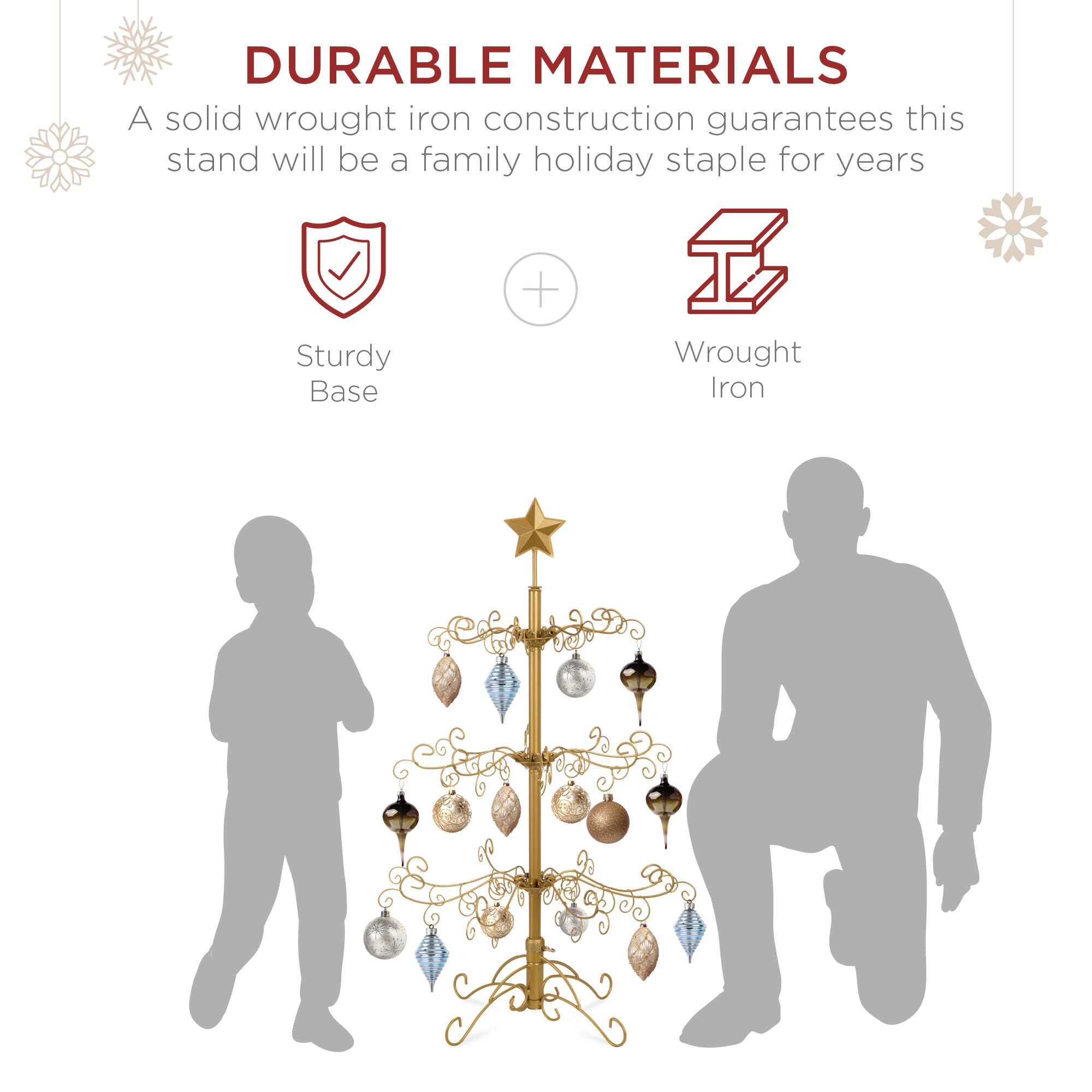 DURABLE MATERIALS

A solid wrought iron construction guarantees this stand will be a family holiday staple for years

- Sturdy Base
- Wrought Iron