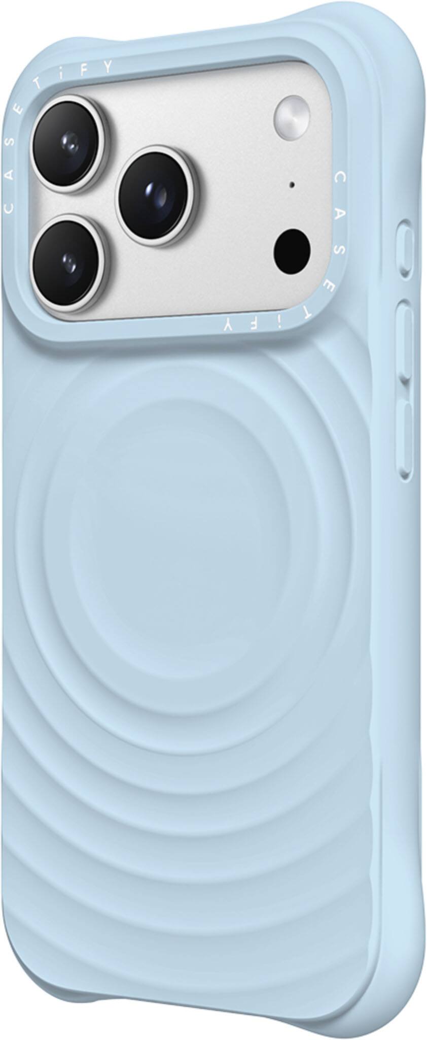 Angle. CASETiFY - Apple iPhone 17 Pro Max Ripple Case - Sky Blue.