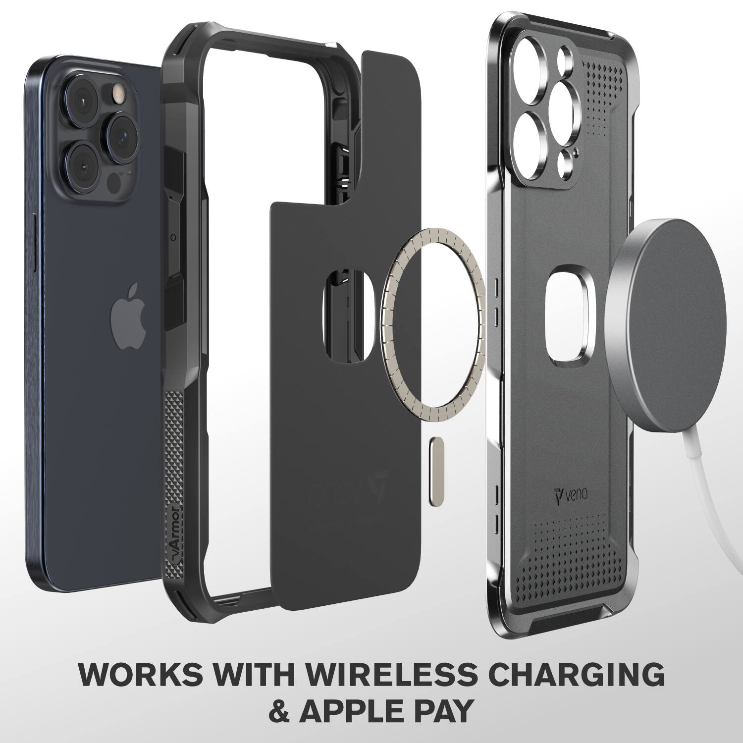 vArmor P Pveno works with wireless charging & Apple Pay