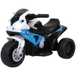 BreeBe - Aosom 6V Kids Motorcycle, Licensed BMW Toddler 3-Wheel Electric Bike with Headlight, Music, Gift for Boys & Girls - Blue