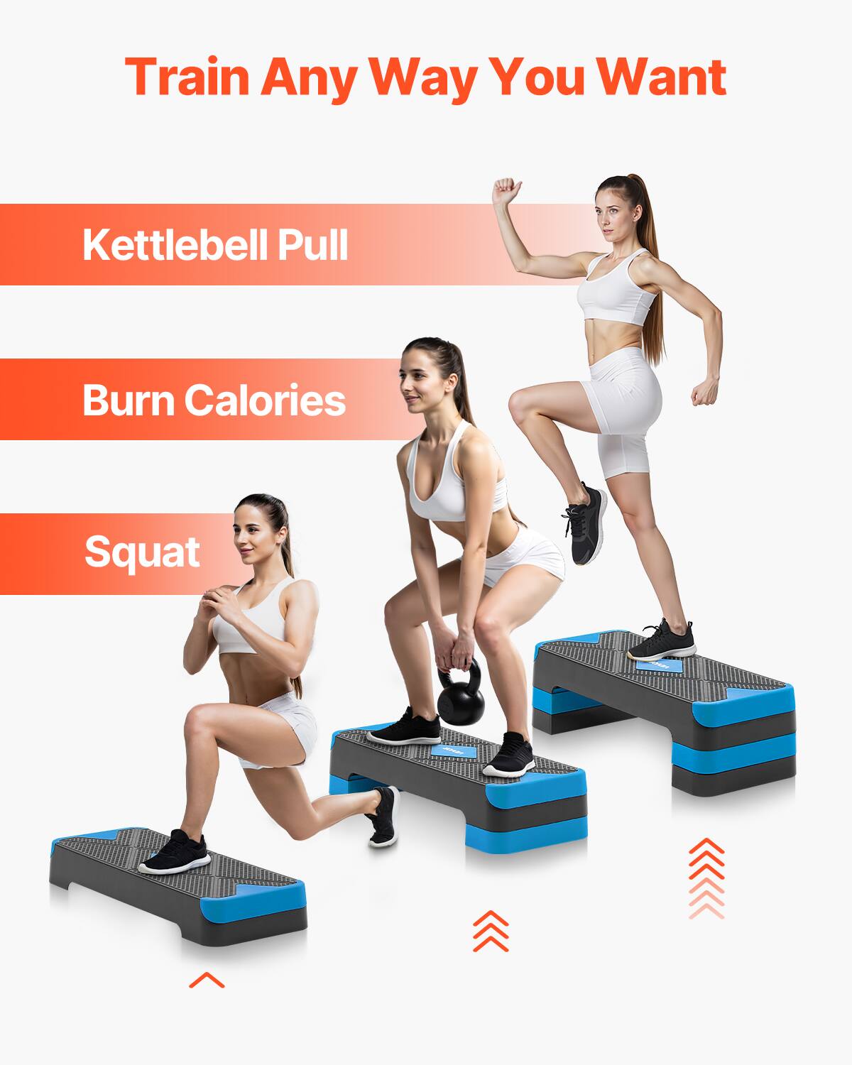 Train Any Way You Want

- Kettlebell Pull
- Burn Calories
- Squat