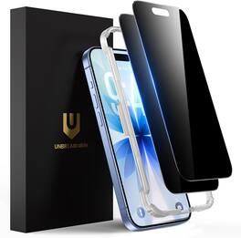 UNBREAKcable - 2-Pack Screen Protector Tempered Glass for iPhone 17 - Privacy