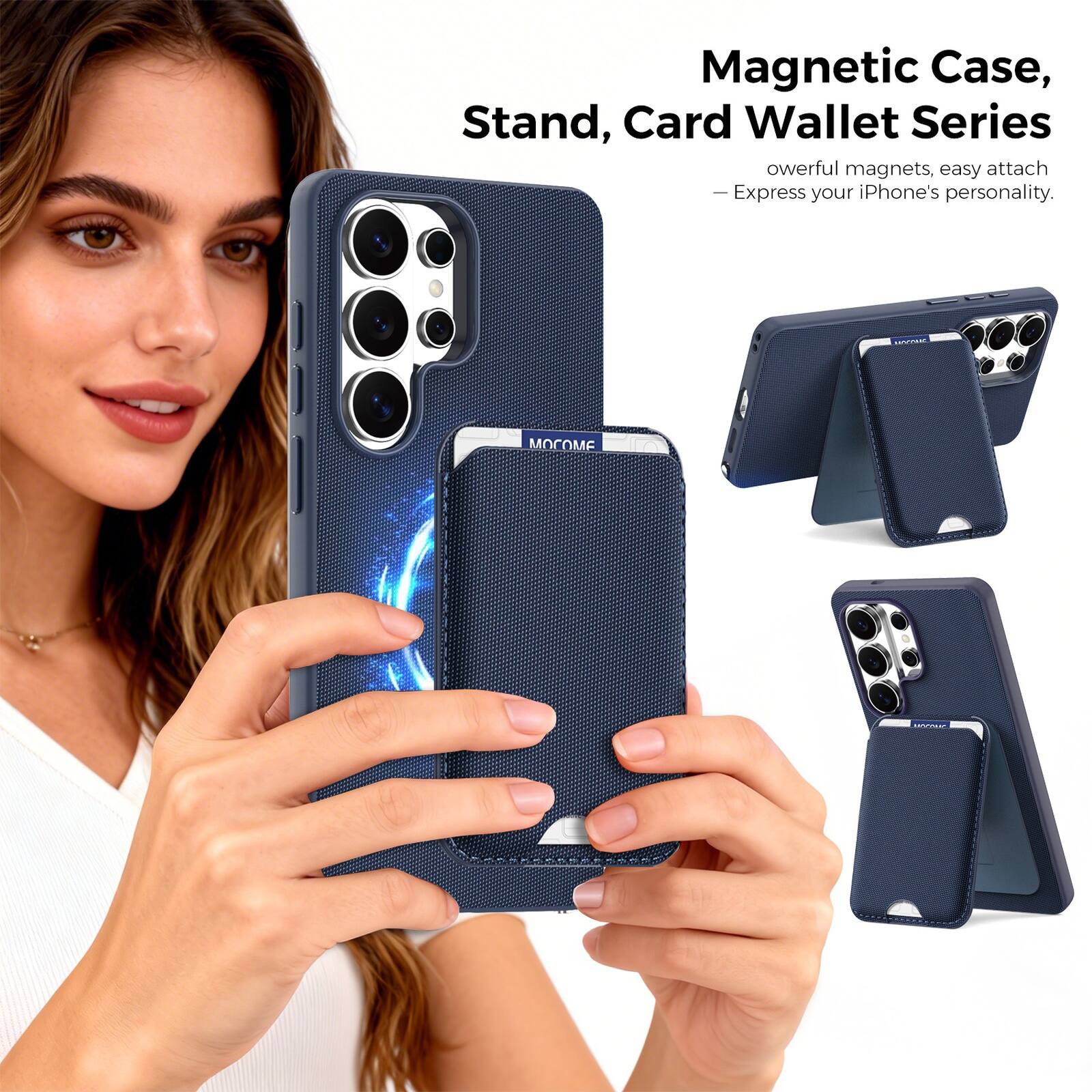 Magnetic Case, Stand, Card Wallet Series  
owerful magnets, easy attach  
Express your iPhone's personality.