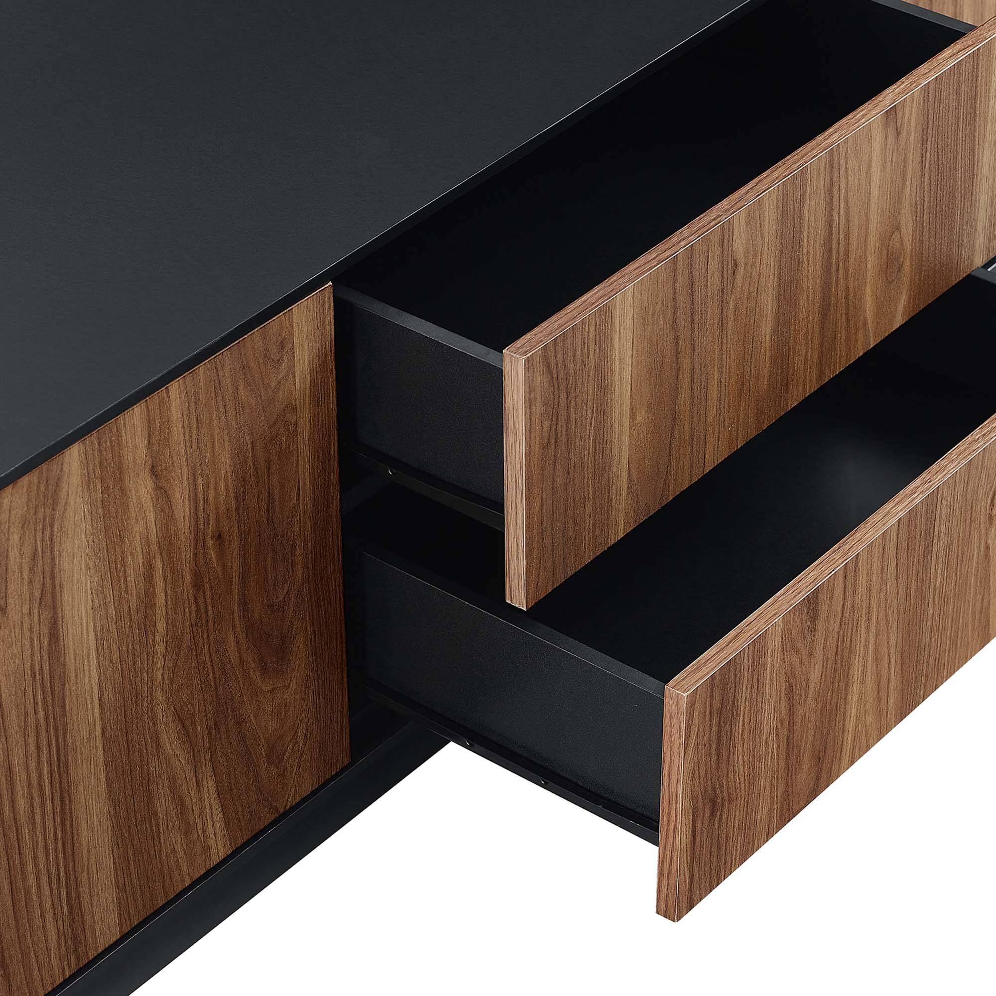Alt View 4. Modway - Holden 63” TV Stand by Modway - Black Walnut.