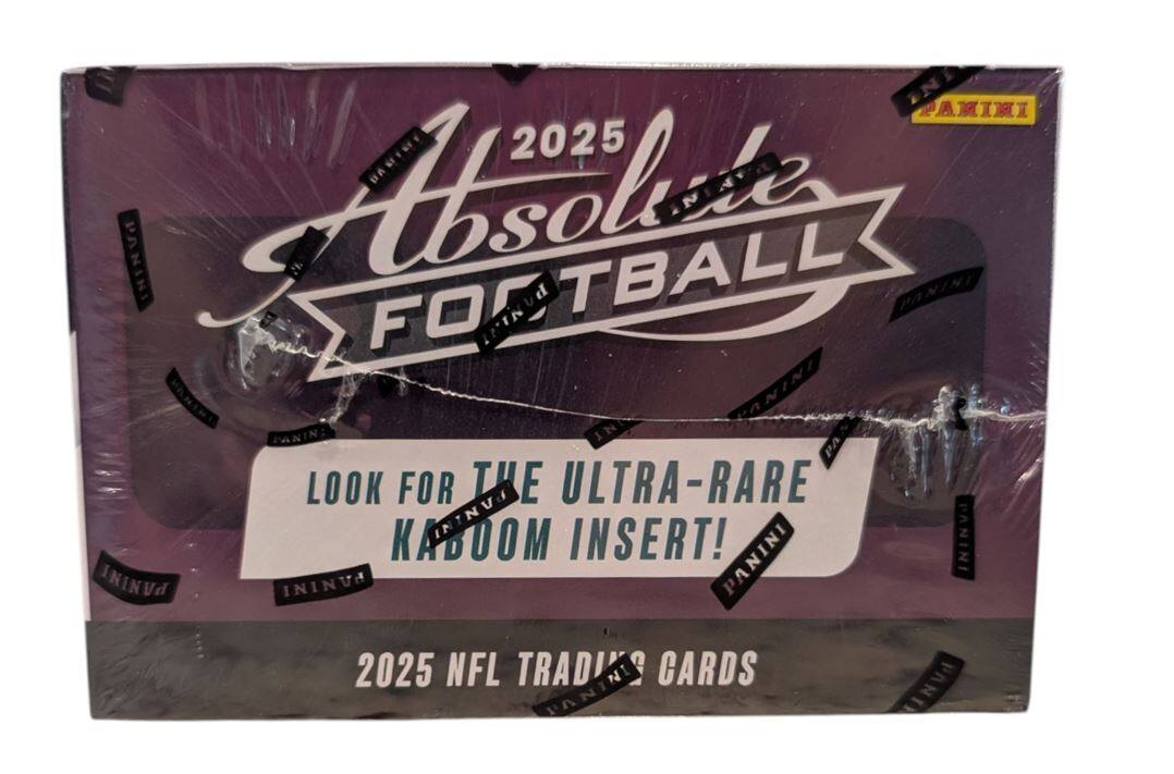 2025 Absolute Football  
Look for the ultra-rare Kaboom insert!  
2025 NFL Trading Cards
