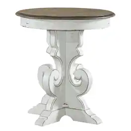 Liberty Furniture Industries - Magnolia Manor Round End Table in Antique - White