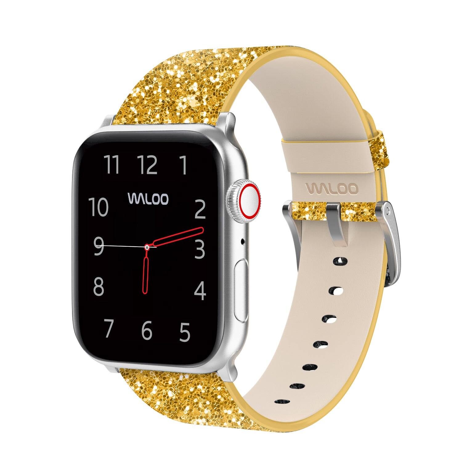 Waloo - Leather Bling Replacement Band for Apple Watch - Gold price history on PriceWatchPro