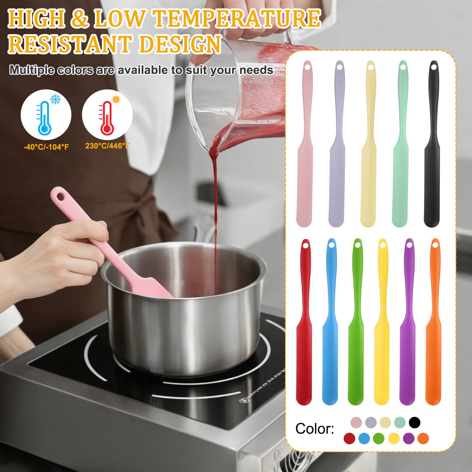 HIGH & LOW TEMPERATURE RESISTANT DESIGN

Multiple colors are available to suit your needs

-40°C/-104°F 230°C/446°F

Color: