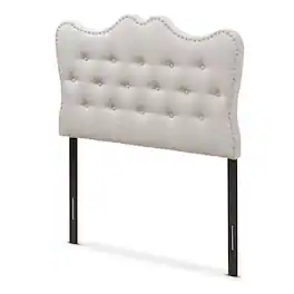 Baxton Studio - Emma Modern and Contemporary Fabric Twin Size Headboard - Greyish Beige