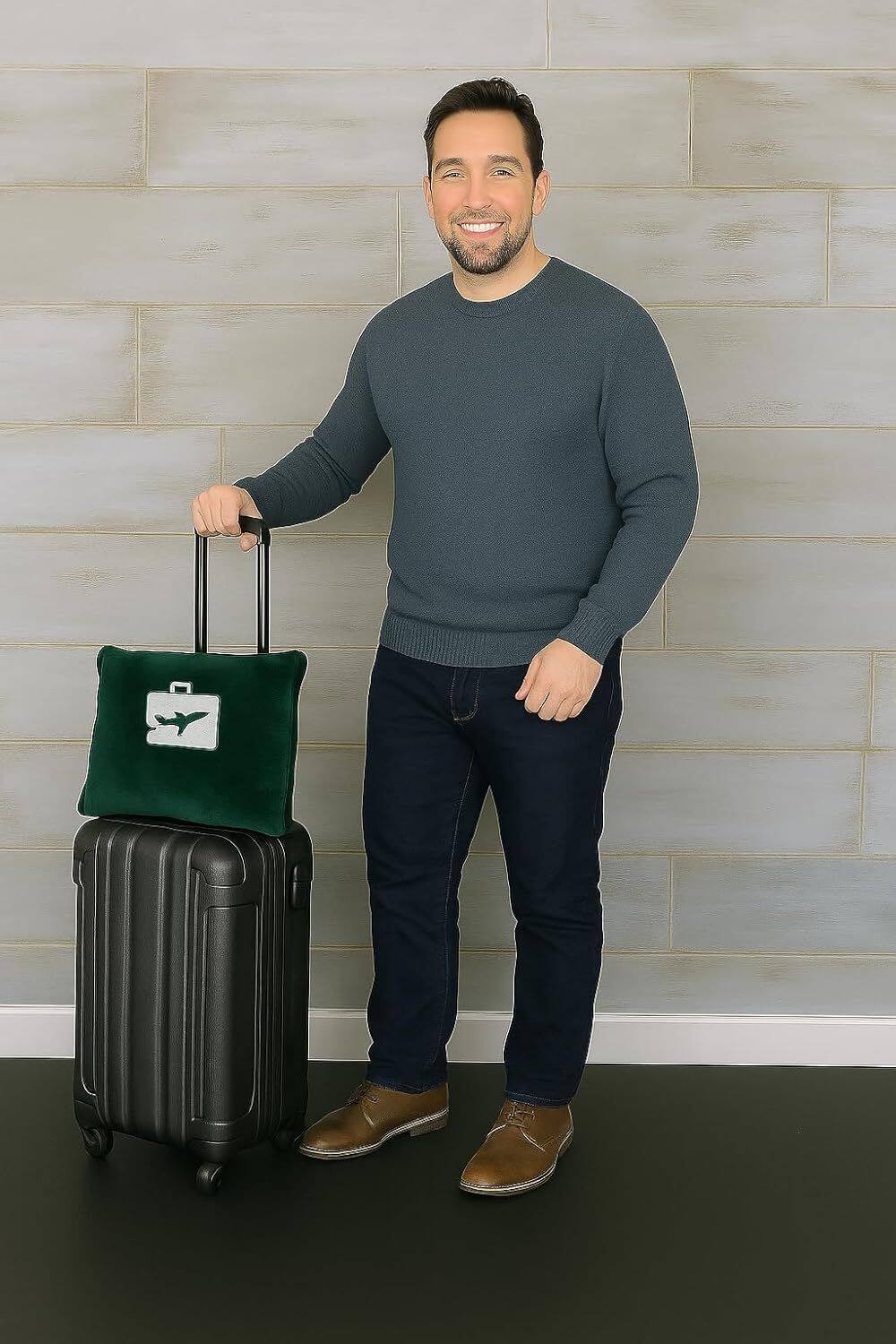 Back. Noble House - Noble House Comfort Fly Travel Pillow And Blanket Set - Great For long Or Short Flights - Makes A Great Gift - Teal - Teal.