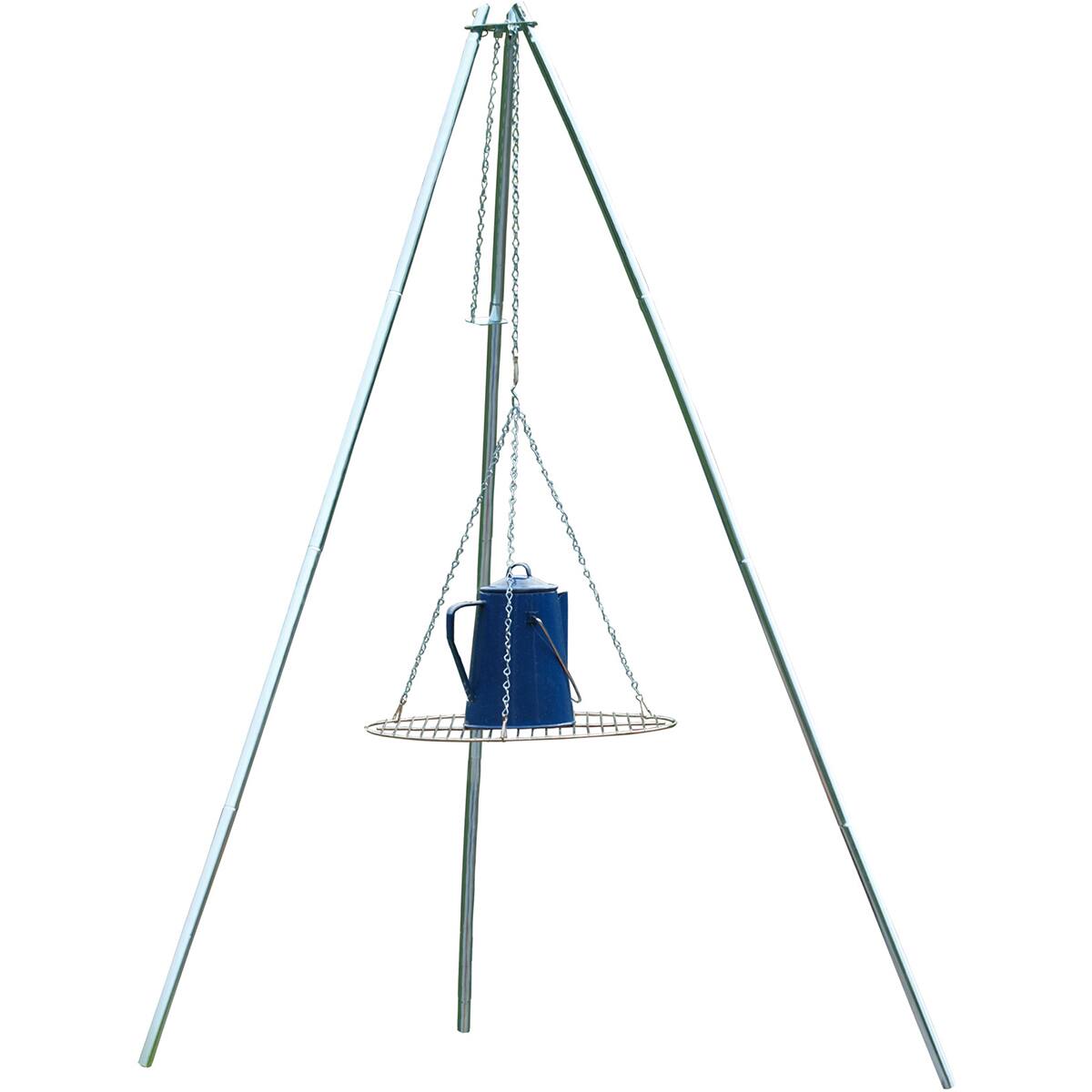 Alt View 2. Coghlan’s - Coghlan's Tri-Pod Grill and Lantern Holder, Adjustable Height, Campfire Cookouts.