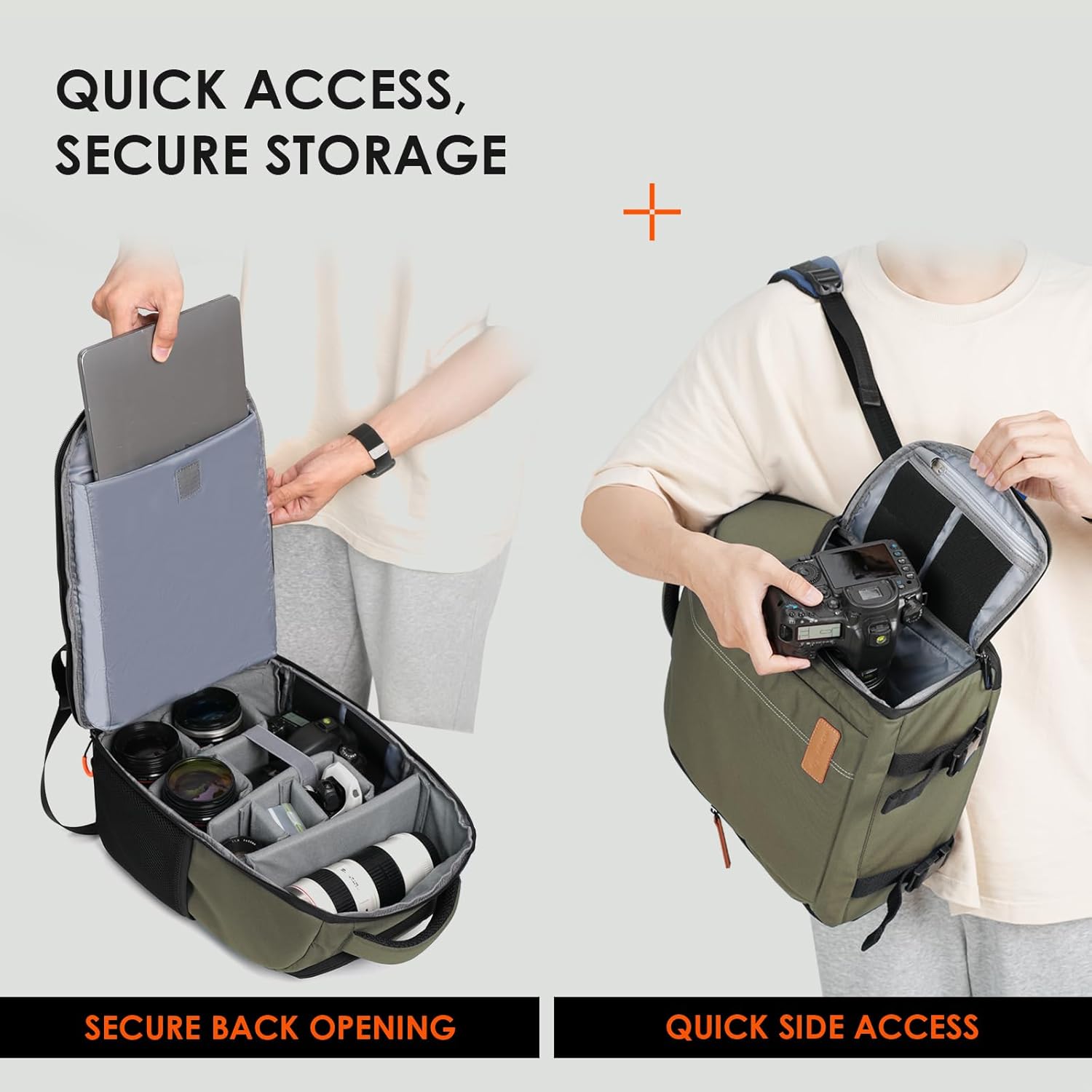 QUICK ACCESS, SECURE STORAGE

+ SECURE BACK OPENING

QUICK SIDE ACCESS