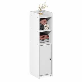 Furinno - FULDA Bathroom Storage Cabinet, 5-Tier Bathroom Cabinet, 32H, for Small Spaces, Bathroom, Living Room, Entryway - White