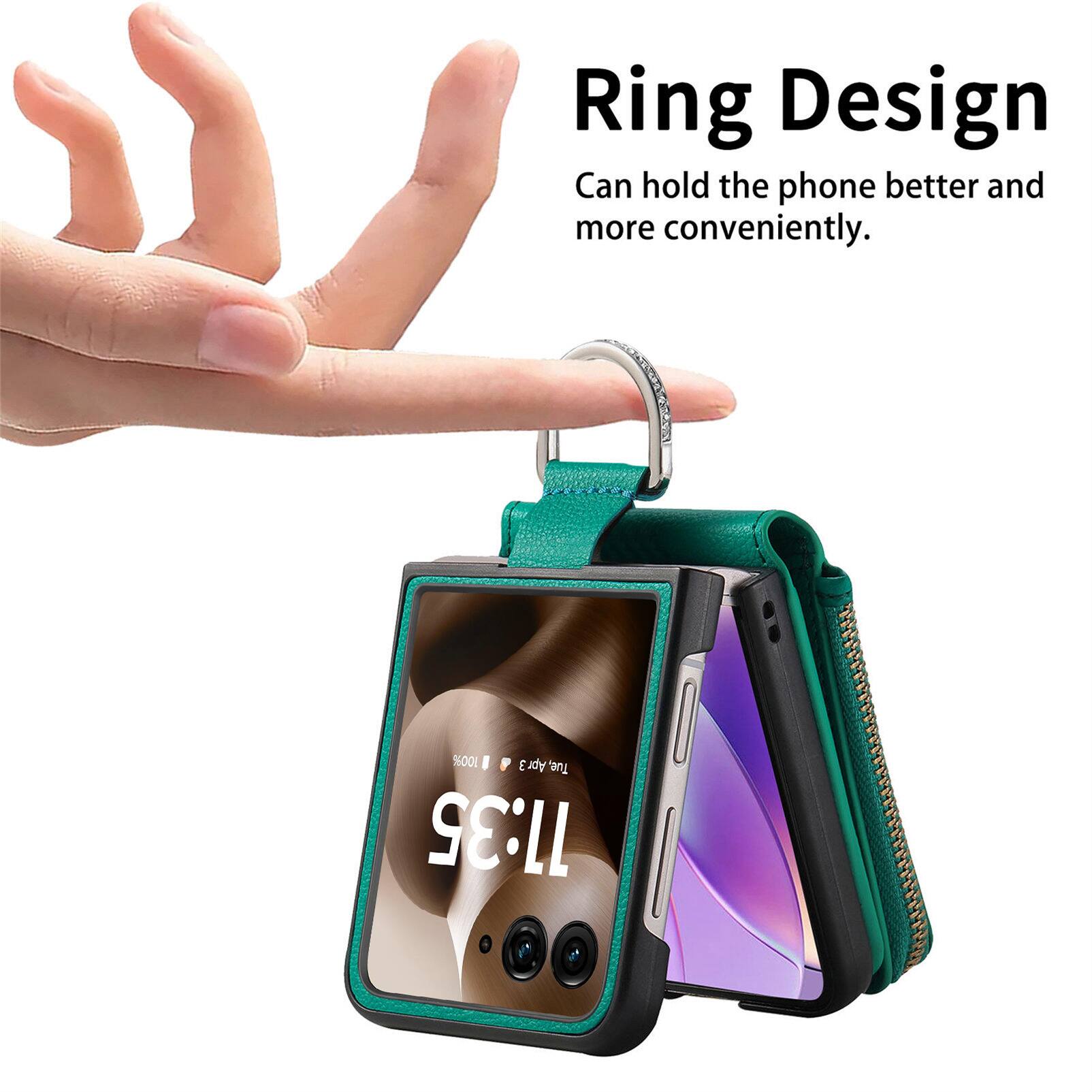Ring Design Can hold the phone better and more conveniently.