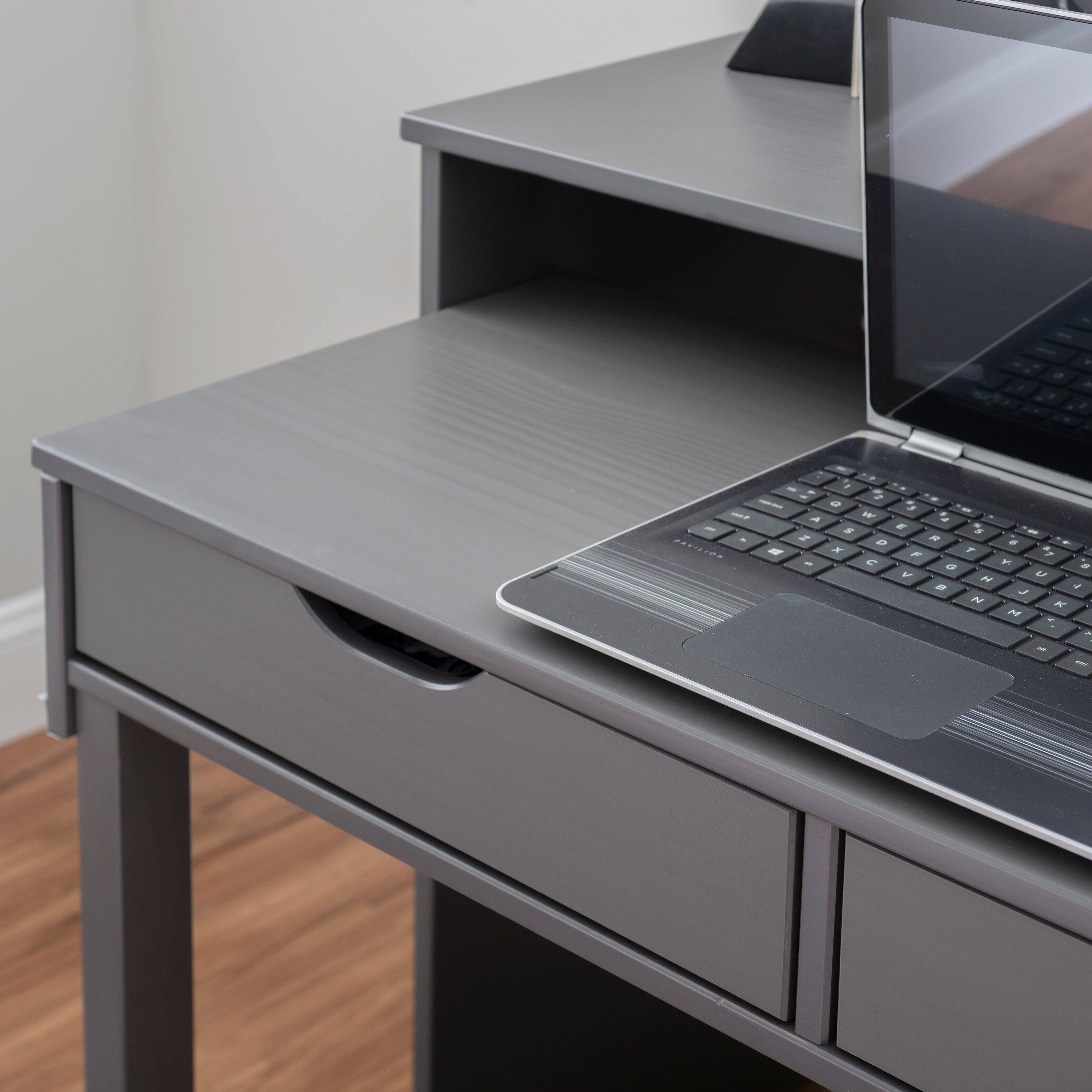 Alt View Zoom 25. Linon Home Décor - Rensen Extendable Console Desk - Gray.