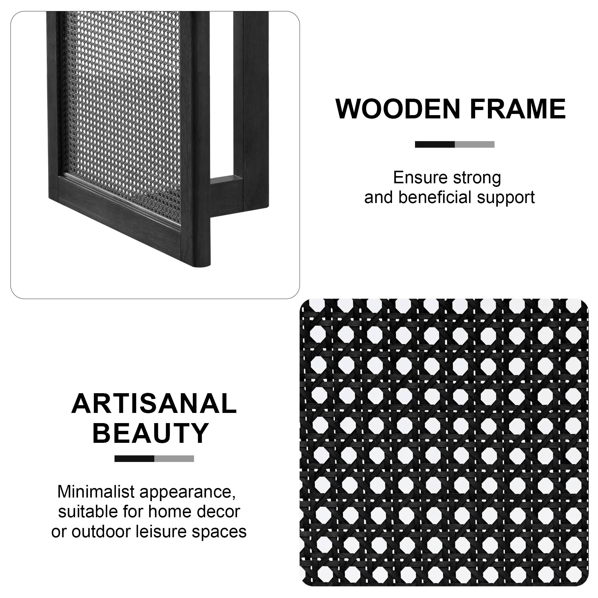 **WOODEN FRAME**  
Ensure strong and beneficial support

**ARTISANAL BEAUTY**  
Minimalist appearance, suitable for home decor or outdoor leisure spaces