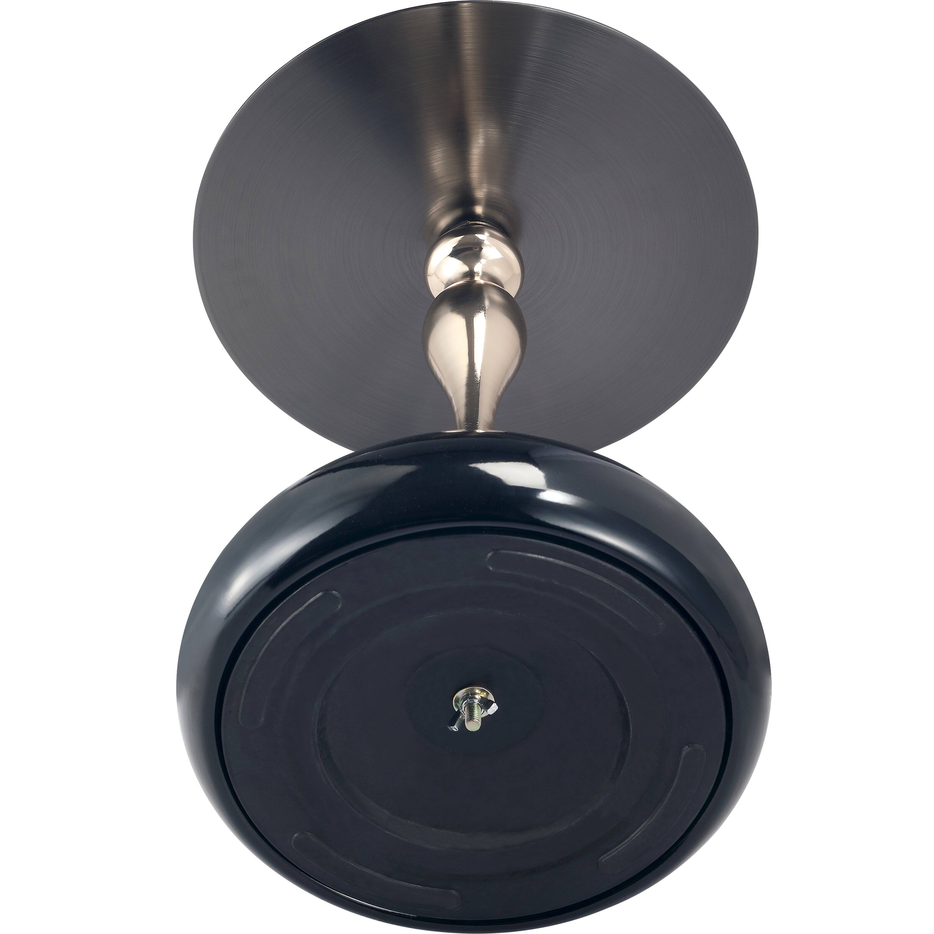 Alt View 8. LeisureMod - Savoy Black Circular Top End Table with Powder Coated Finish for Living Room/Offices - Shiny Black.