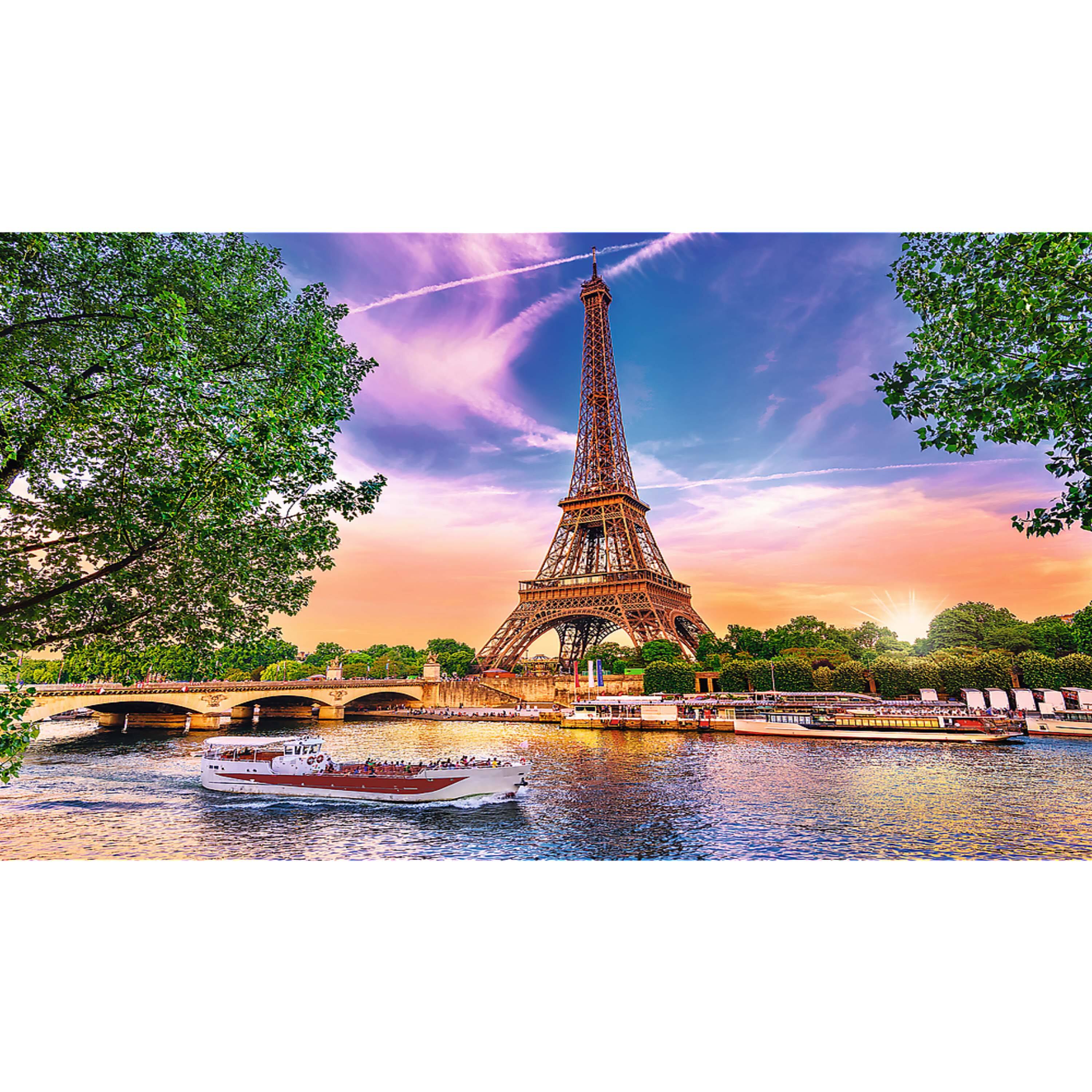 Alt View 1. Trefl - Trefl Red 1000 Piece Puzzle & Sorter - Sunset over Paris - Multicolor.